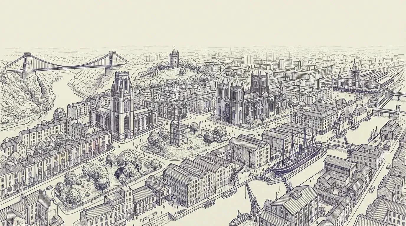 Bristol skyline illustration