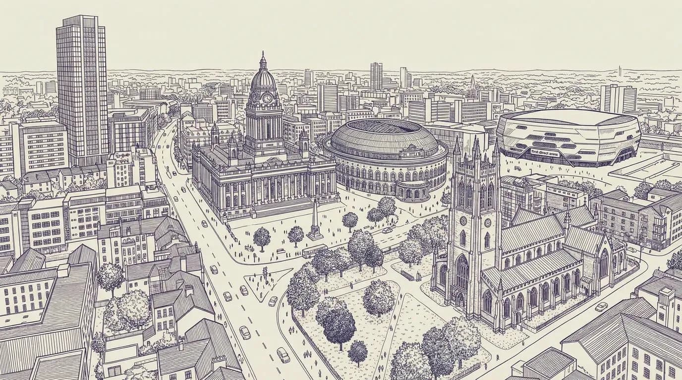 Leeds skyline illustration