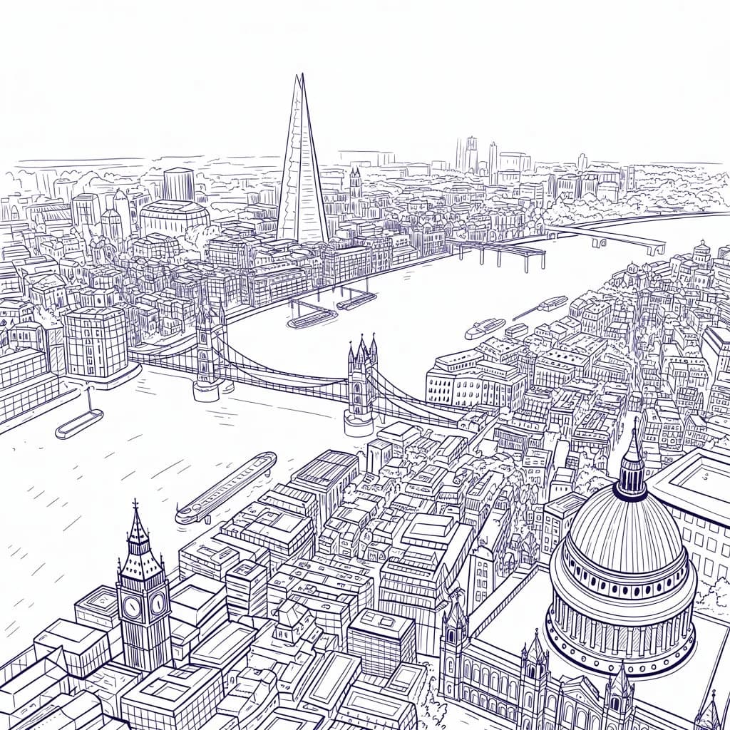 London skyline illustration