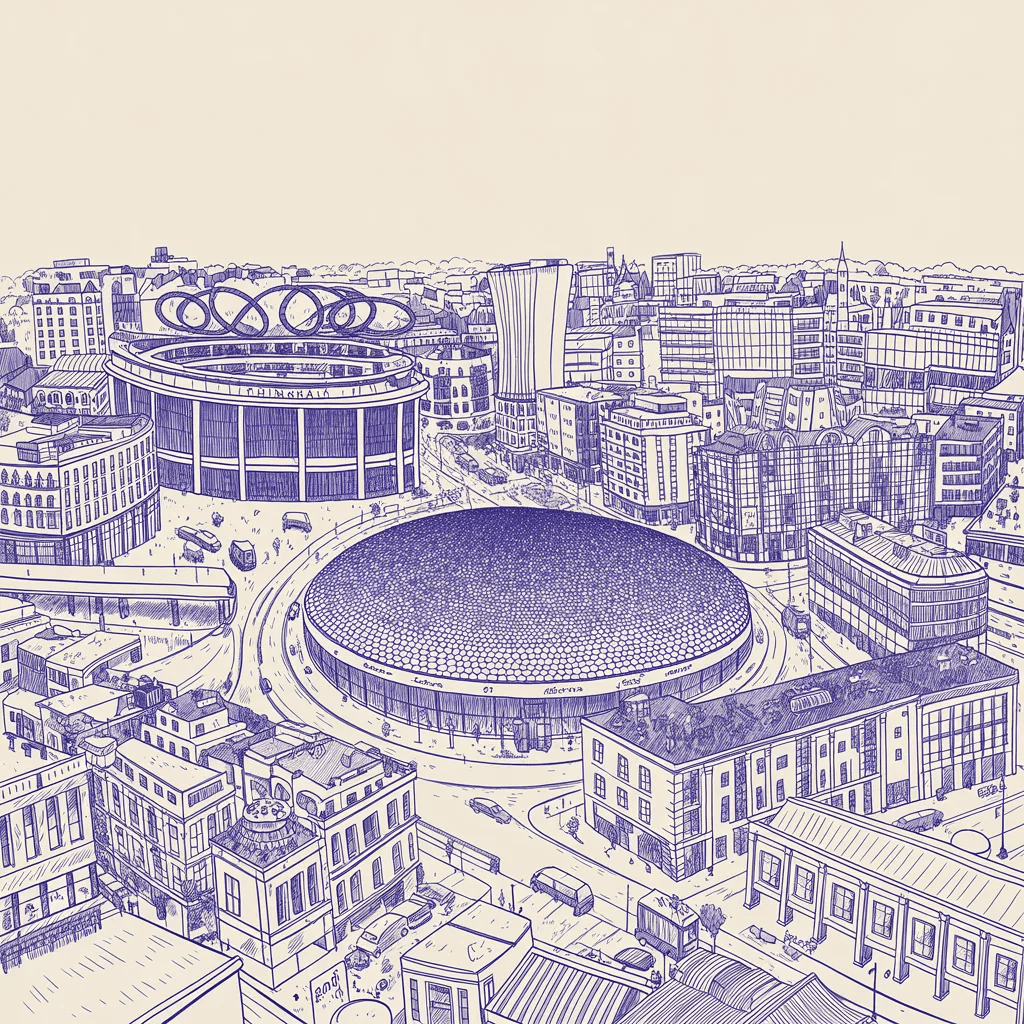 Birmingham skyline illustration