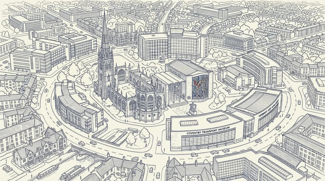 Coventry skyline illustration