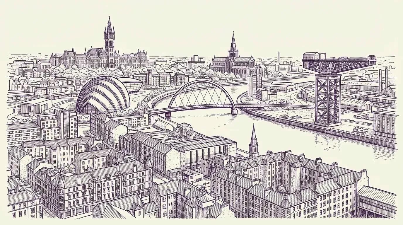 Glasgow skyline illustration