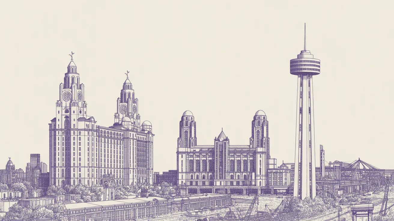 Liverpool skyline illustration