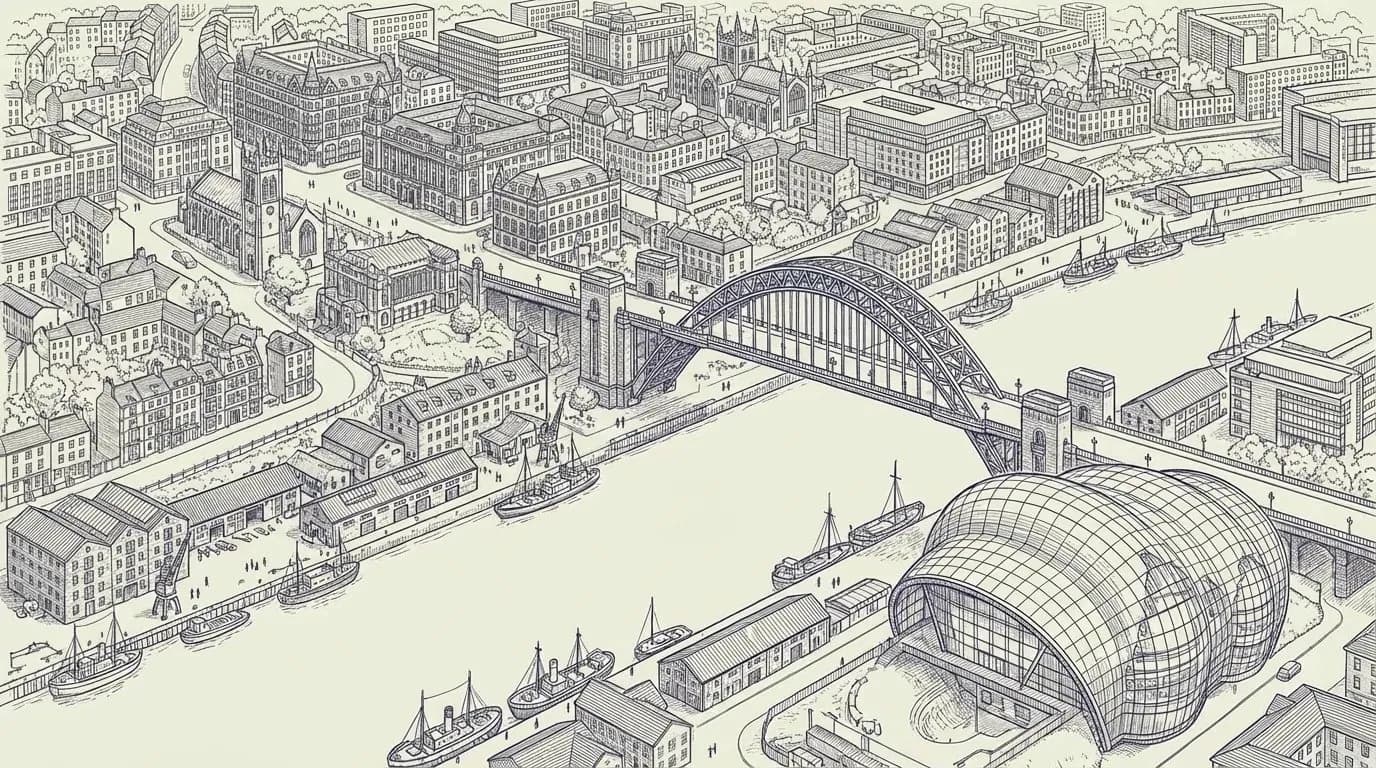 Newcastle skyline illustration