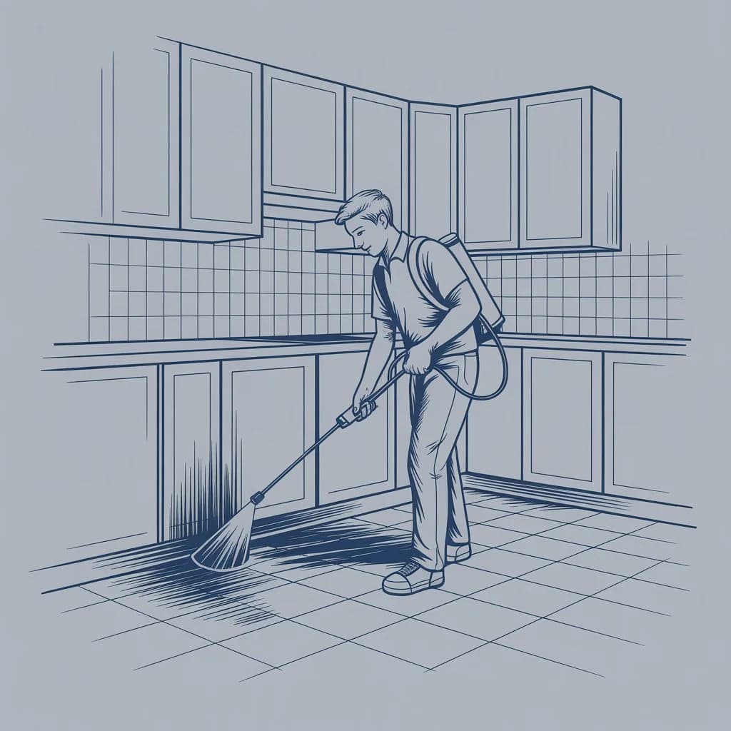 Commercial pest control kitchen